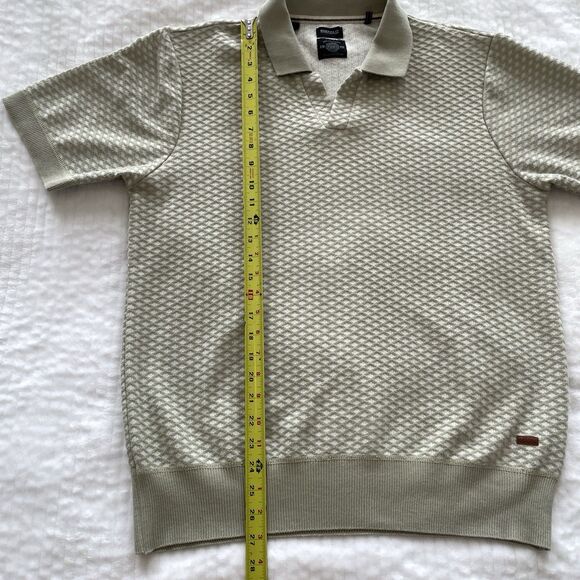 Buffalo David Bitton Willians Notch Collar Shirt Short Sleeve Sweater Mens Large - Picture 13 of 14